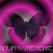 Ecrater Store Logo & HomePage Image Pink Butterfly Dress Up your Ecrater Store Add your Name!
