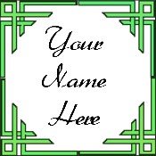 Ecrater Store Logo & HomePage Image Green Border Dress Up your Ecrater Store Add your Name!