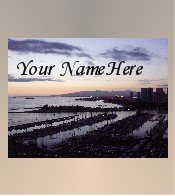 Ecrater Store Logo & HomePage Image Hawaii Skyline Sunset Dress Up your Ecrater Store Add your Name!
