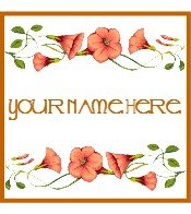 Ecrater Store Logo & HomePage Image Orange Morning Glory Flower Dress Up your Ecrater Store!!