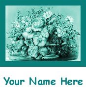 Ecrater Store Logo & HomePage Image Teal Green Flower Bouquet Dress Up your Ecrater Store!!