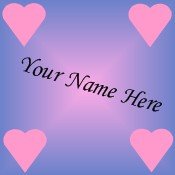 Neoloch.com Store Banner and Logo Combo Purple Pink Hearts Add your Store Name!
