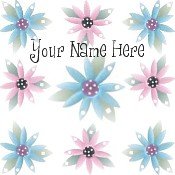 Neoloch.com Store Banner and Logo Combo Pink Blue Flowers Summer Add your Store Name!