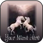 Neoloch.com Store Banner and Logo Combo White Horses Add your Store Name!
