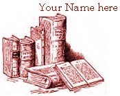 Neoloch.com Store Banner and Logo Combo Red Books Bookshelf Add your Store Name!