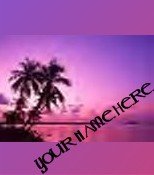 Neoloch.com Store Banner and Logo Combo Hawaii Island Sunset Pink Purple Add your Store Name!