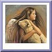 Neoloch.com Store Banner and Logo Combo Angel with baby Lamb Add your Store Name!