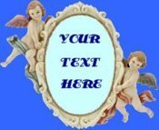 Neoloch.com Store Banner and Logo Combo Blue Cherubs Angel Mirror Add your Store Name!