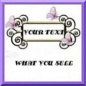 Neoloch.com Store Banner and Logo Combo Purple Butterfly Border Add your Store Name!