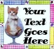 Neoloch.com Store Banner and Logo Combo Kitten Cat in Glass Add your Store Name!