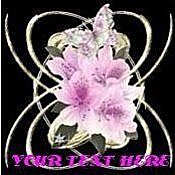 Neoloch.com Store Banner and Logo Combo Black Pink Orchid Flower Add your Store Name!