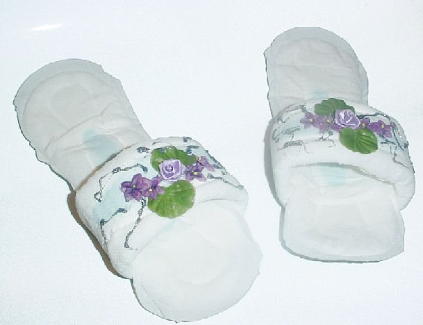 Kotex Padded Slippers... Gag Gift...FUNNY!