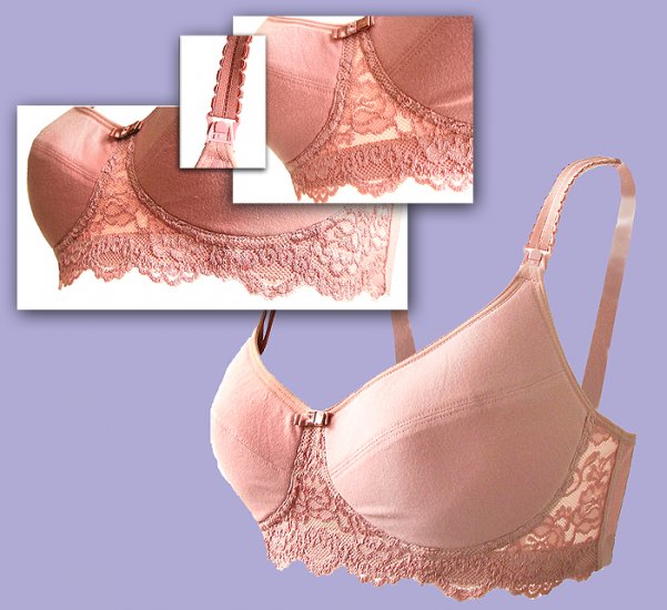 Rosie Padded and Lace Trim Nursing Maternity Bra RM48.90 (NP: RM 69.90)