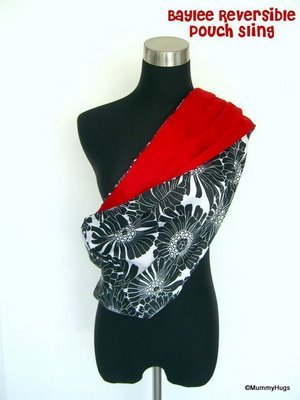 Baylee Black & White Floral Rose Silk with Satin Red