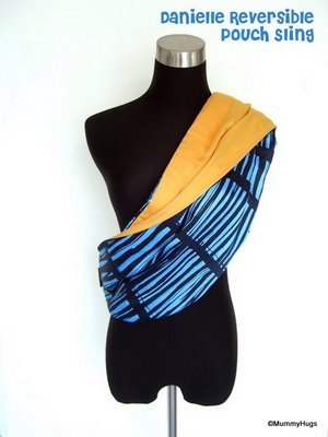 Danielle Blue with Stripes Rose Silk with Yellow Satin Cotton