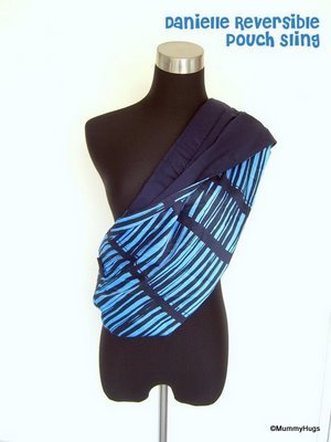 Danielle Blue with Stripes Rose Silk with Dark Blue Satin Cotton