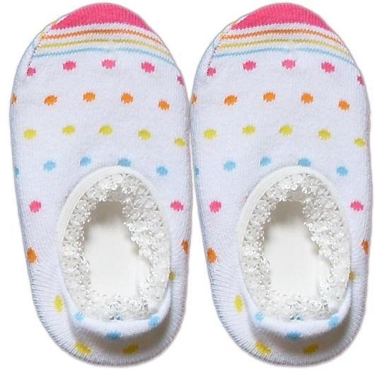 Japan Baby Low-cut Anti-Slip Socks - White Dots, RM 12/pair