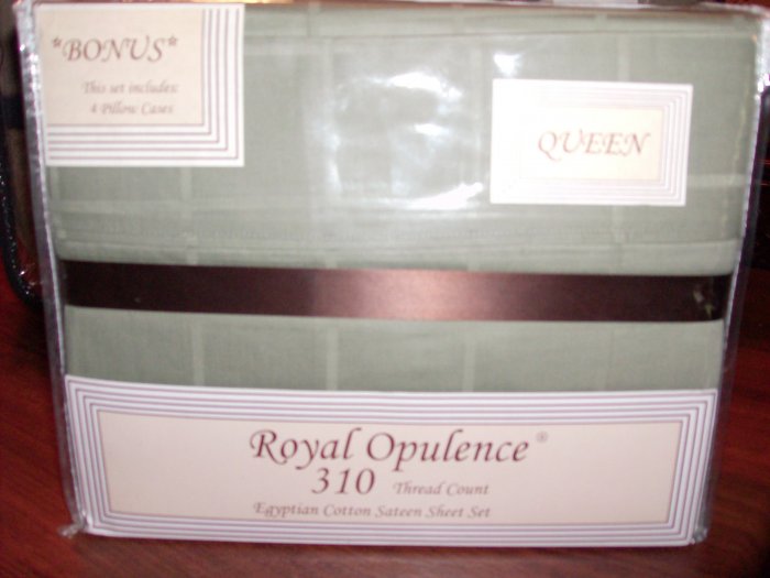 Royal Opulence 310 TC Egyptian Cotton Sateen Sheet Set - Queen