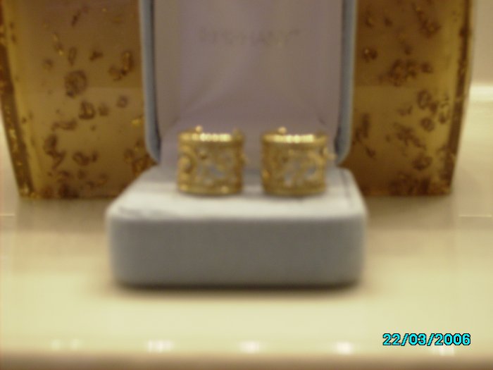 Gold Filagree Mini Hoops