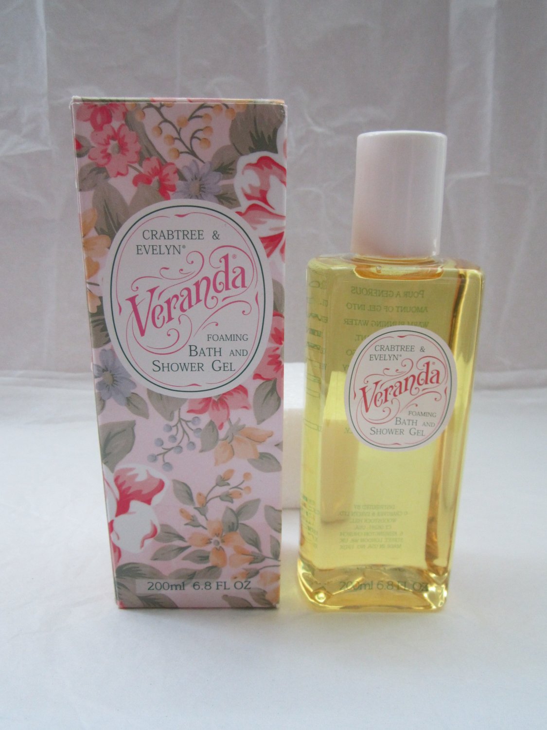 Crabtree Evelyn foaming Bath & Shower Gel 200 ml 6.8 oz. Retired Veranda