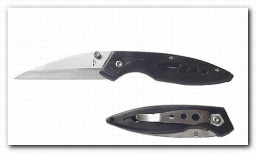 Black Pocket Knife with Metal Clip