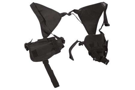 Black Shoulder Holster - Holds 2 Guns
