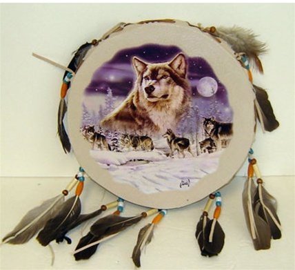 Wolf Tamborine Dreamcatcher - Style 1