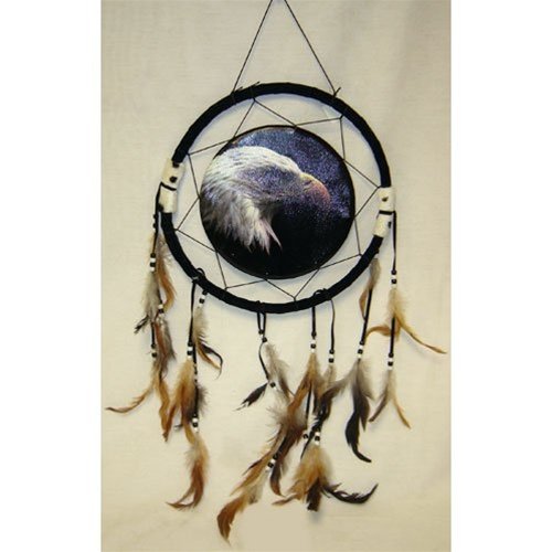 13" Eagle Dream Catcher w/ Feathers