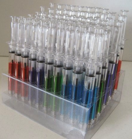 Syringe Pens - 60 Assorted Colors Pens