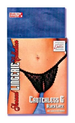 Crotchless G Black Lace
