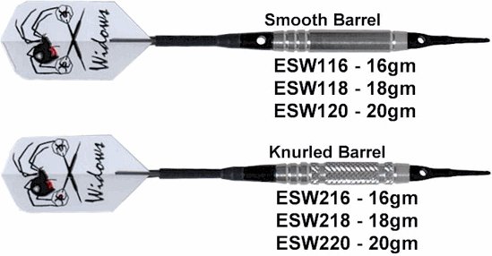 Laser Silver Widow Soft tip Darts