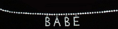 Rhinestone Belly Chain With Hanging Letters - Different designs.