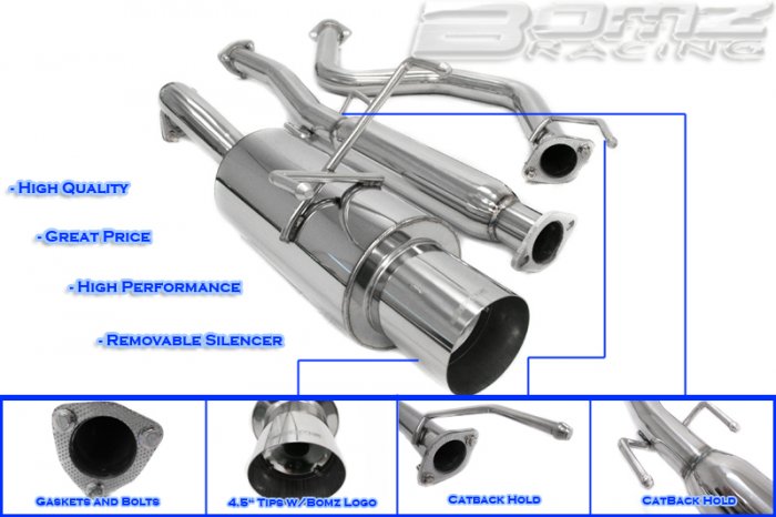 EXHAUST CATBACK 96-00 HONDA CIVIC 3DR HATCH