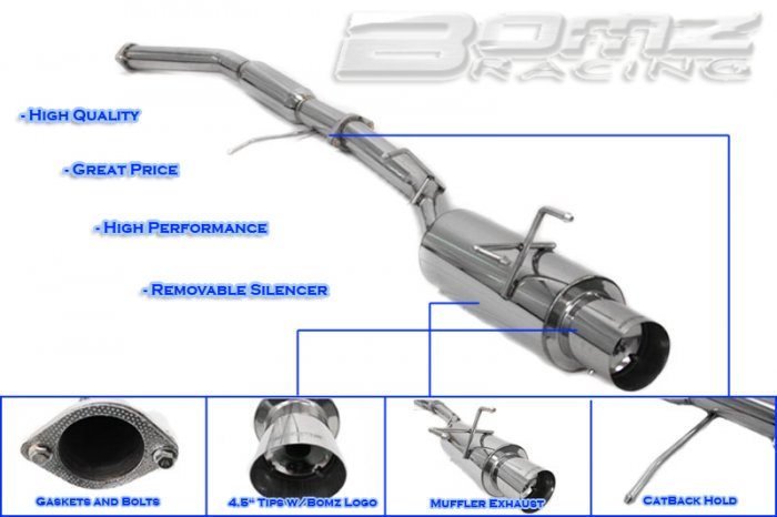 EXHAUST CATBACK 89-94 NISSAN 240SX S13