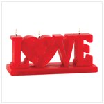 "Love" Figural Candle