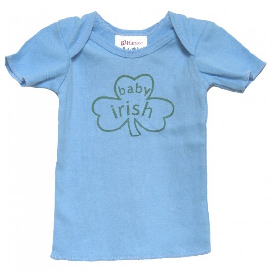 Baby Irish Shamrock Blue Shirt (6, 12, 18 & 24 mos.)