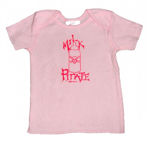 Milk Pirate Baby Bottle with Skull Pink (6, 12, 18, 24mos.)