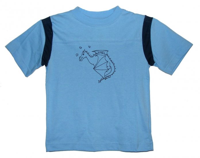 Flying Dragon Blue and Navy Shirt (Child sizes 2T, 4T)
