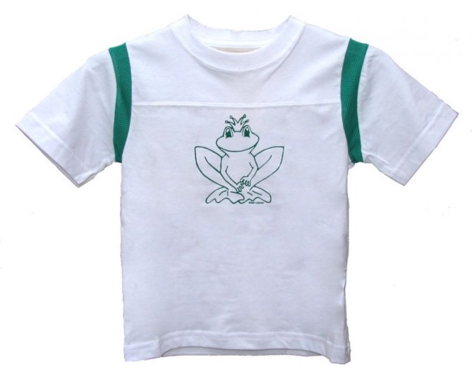 Frog Prince White and Green Shirt (Child Szs. 2T, 4T, 6, and 8)