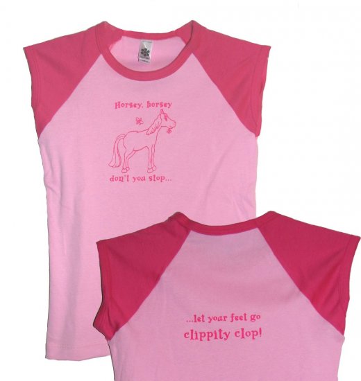 Horse Mother Goose Nursery Rhyme Shirt (Girls 8 and10)