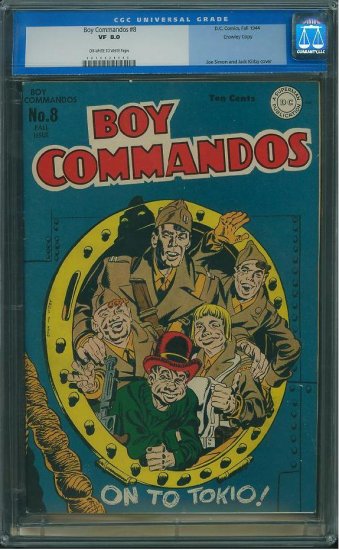 Boy Commandos #8 (CGC 8.0) OW/W Pages- Crowley Pedigree