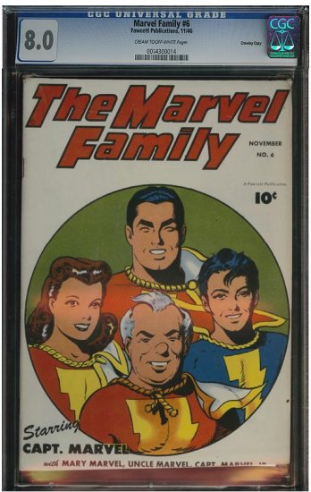 Marvel Family #6 (CGC 8.0) Highest Graded!