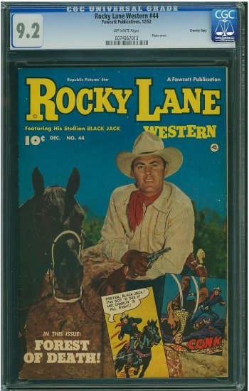 Rocky Lane Western #44 (CGC 9.2) HIGHEST GRADED