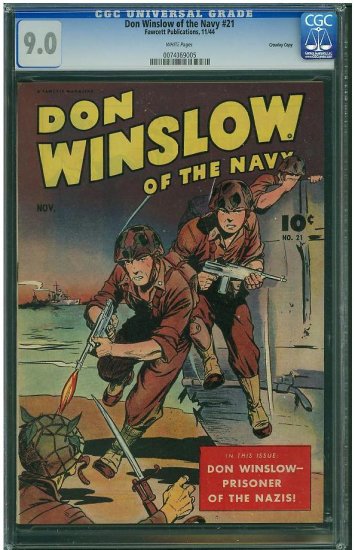 Don Winslow #21 (CGC 9.0) 2ND HIGHEST GRADED