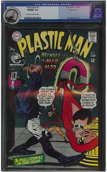 Plastic Man #6 (CGC 9.0) Pacific Coast Pedigree