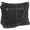 Maxam Brand Black Genuine Suede Leather Shoulder Bag