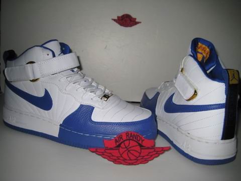 Men jordan Fusions Blue White With Black Strap