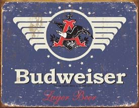 Budweiser Beer Logo Tin Sign #1383