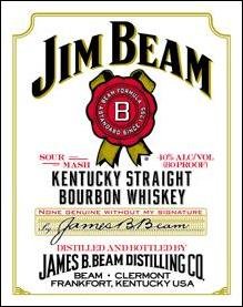 Jim Beam White Label Tin Sign #1061