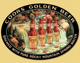 Coors Beer Waterfall Tin Sign #1311